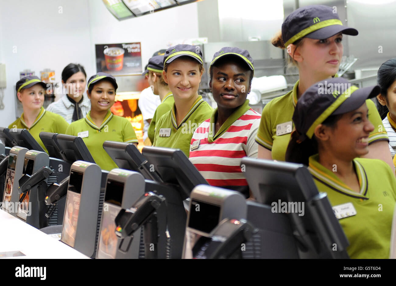 General view staff mcdonalds in camden hires stock photography and
