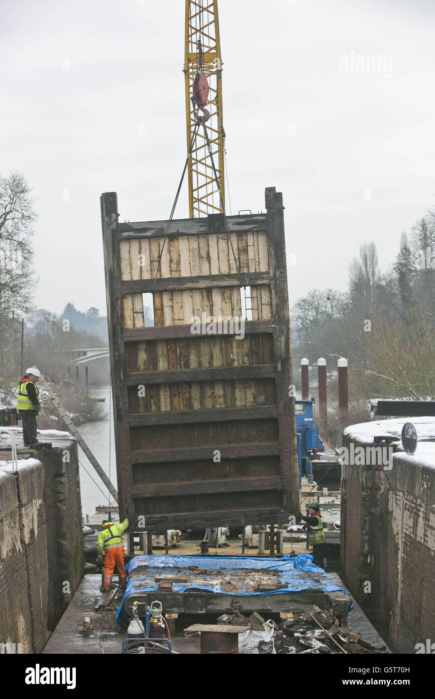 Holt Lock gate replacement Stock Photo Alamy