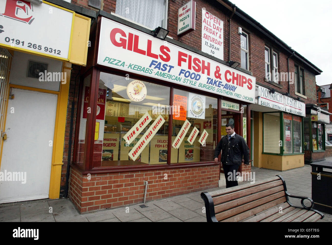 The gills fish and chip shop in heaton hires stock photography and