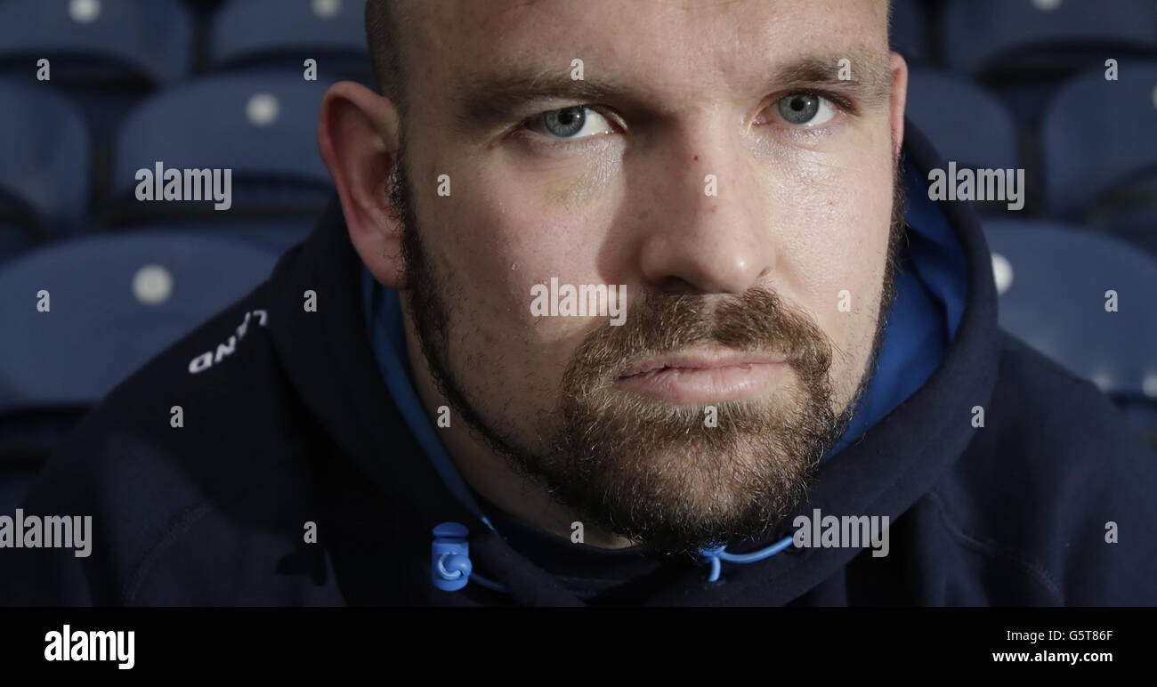 Scotland's Dougie Hall following a press conference at the Murrayfield