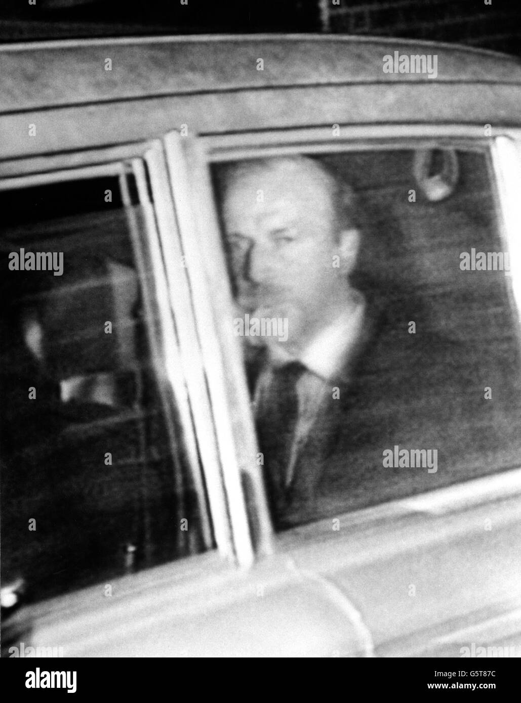 Former London gang leader Charles Richardson, being driven away from Coldingley Prison, near Woking, Surrey, for a four-day break away from prison to spend time with his family. Richardson is serving a 25-year sentence for crimes of violence, but could be released next July after serving more than 17 years of his punishment. Stock Photo