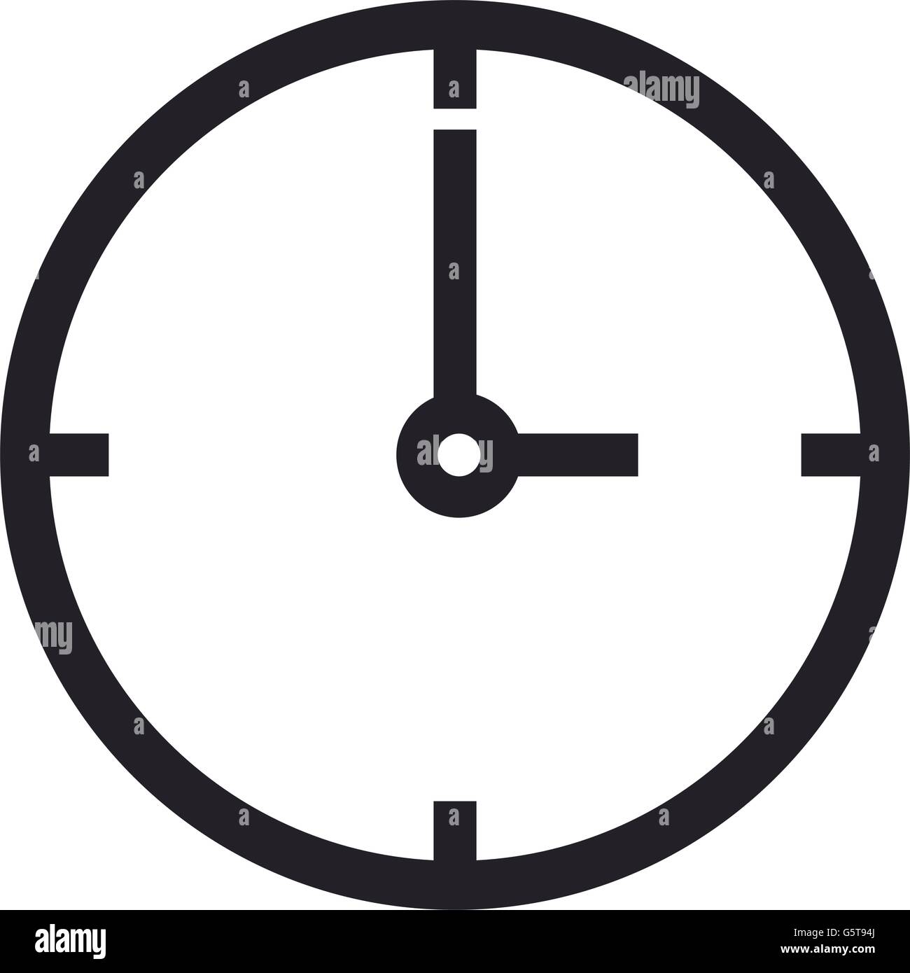 minimalistic clock icon Stock Vector Image & Art - Alamy