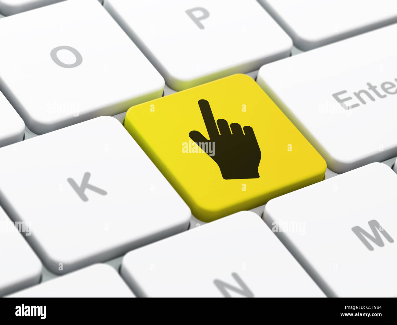 Web design concept: Mouse Cursor on computer keyboard background Stock ...