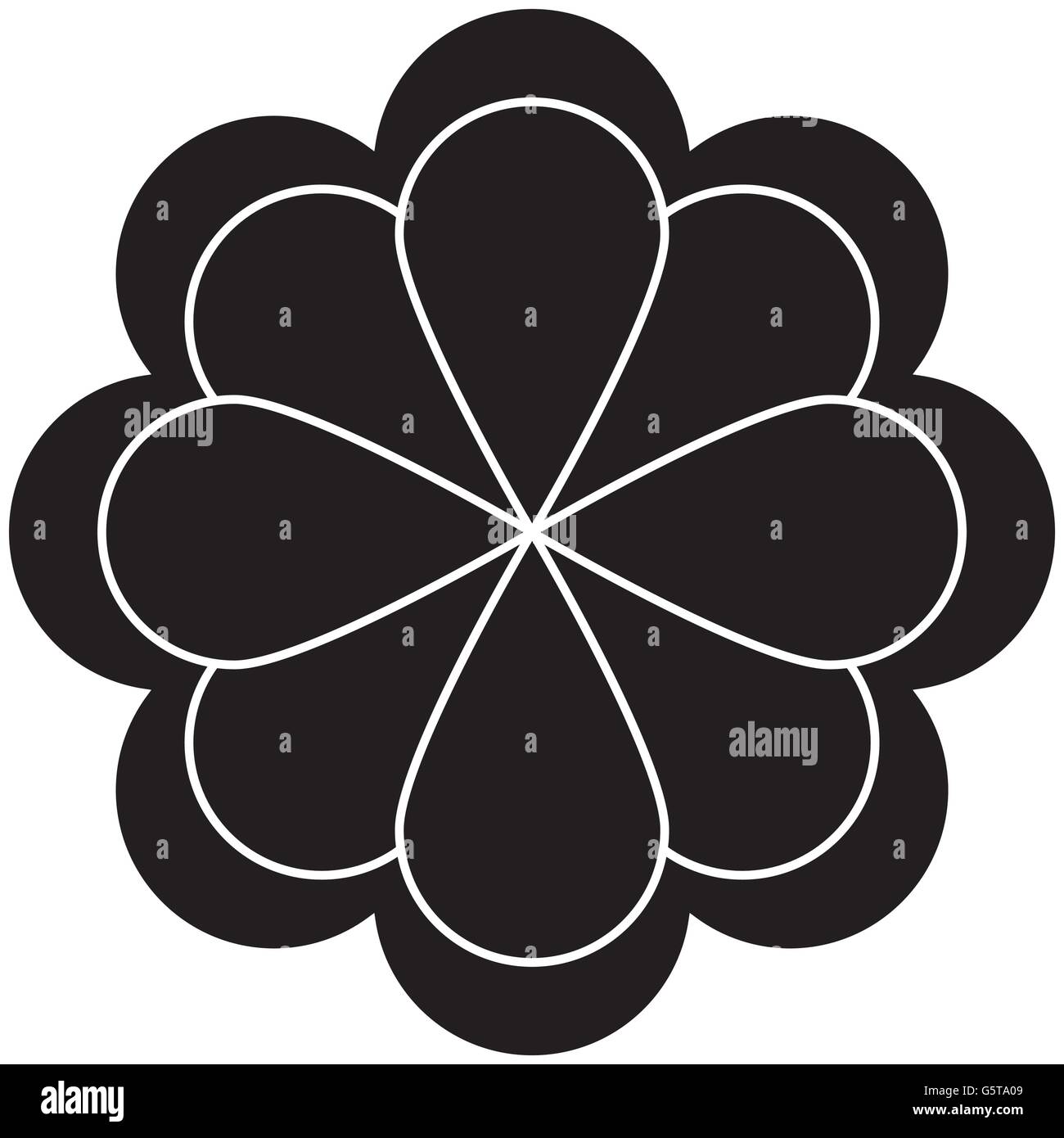 black flower icon Stock Vector Image & Art - Alamy