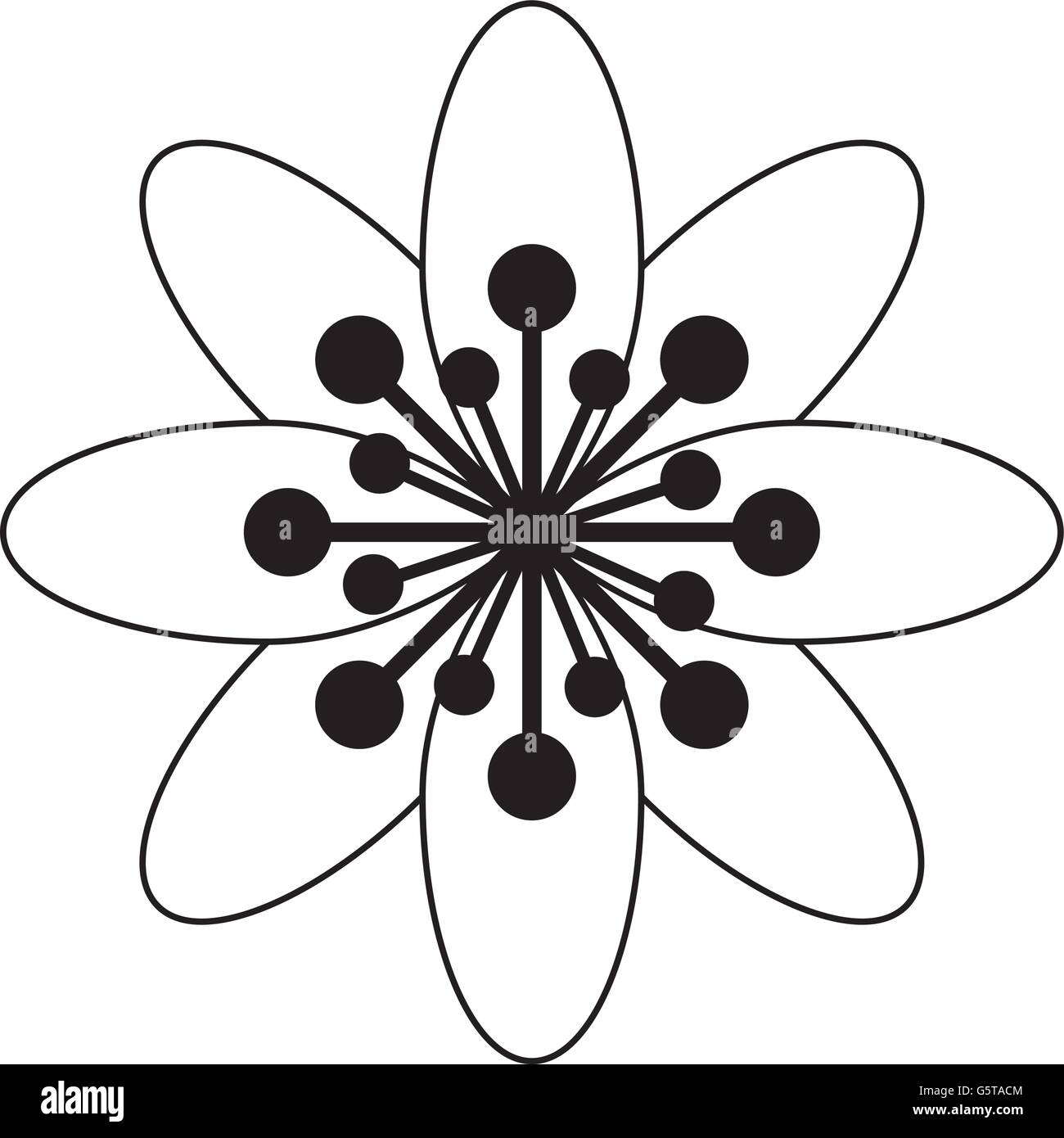 black and white flower icon Stock Vector Image & Art - Alamy