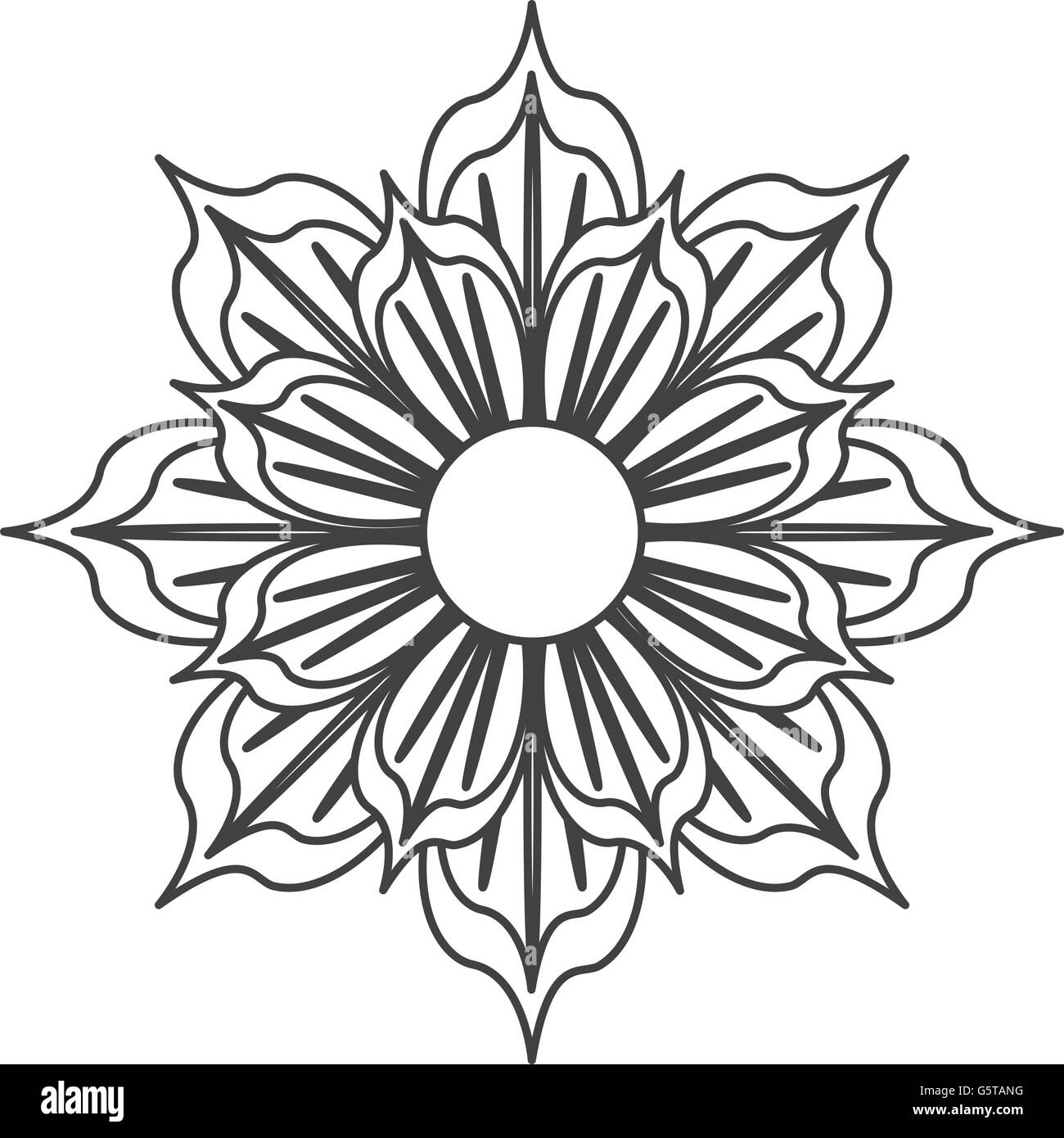 black and white flower icon Stock Vector Image & Art - Alamy