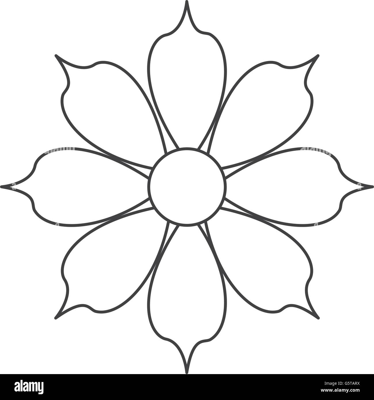 black line flower icon Stock Vector Image & Art - Alamy
