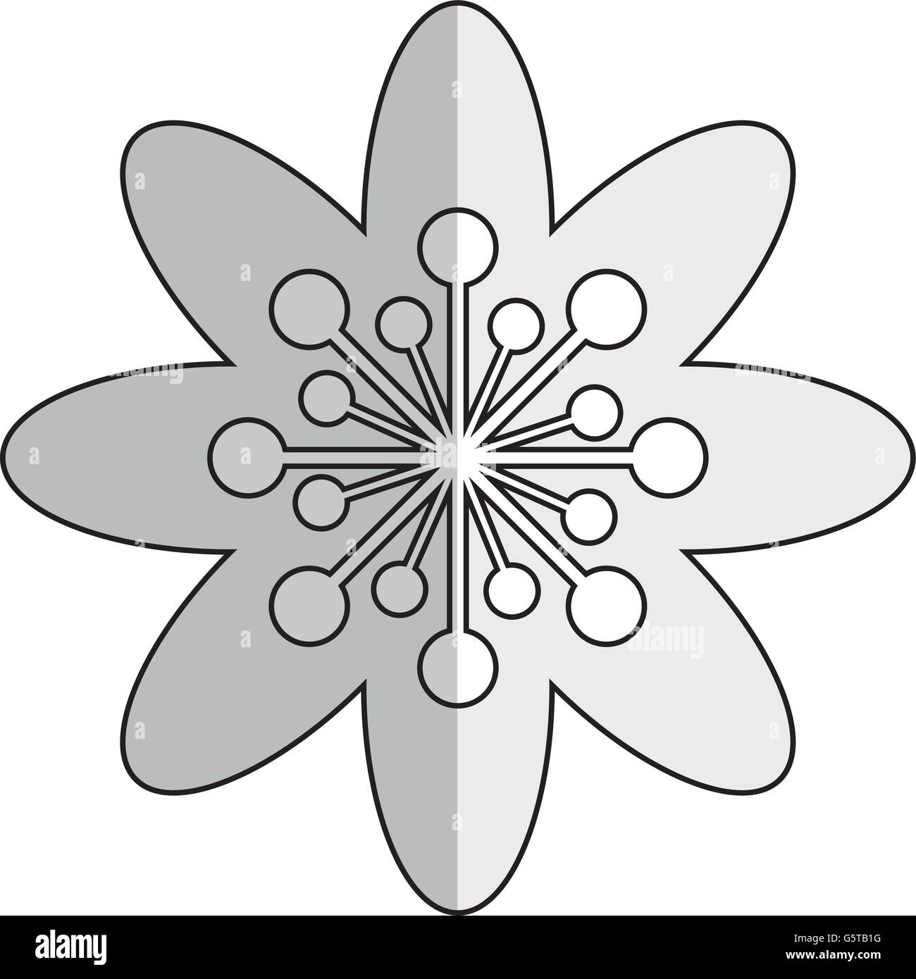 black line flower icon Stock Vector Image & Art - Alamy