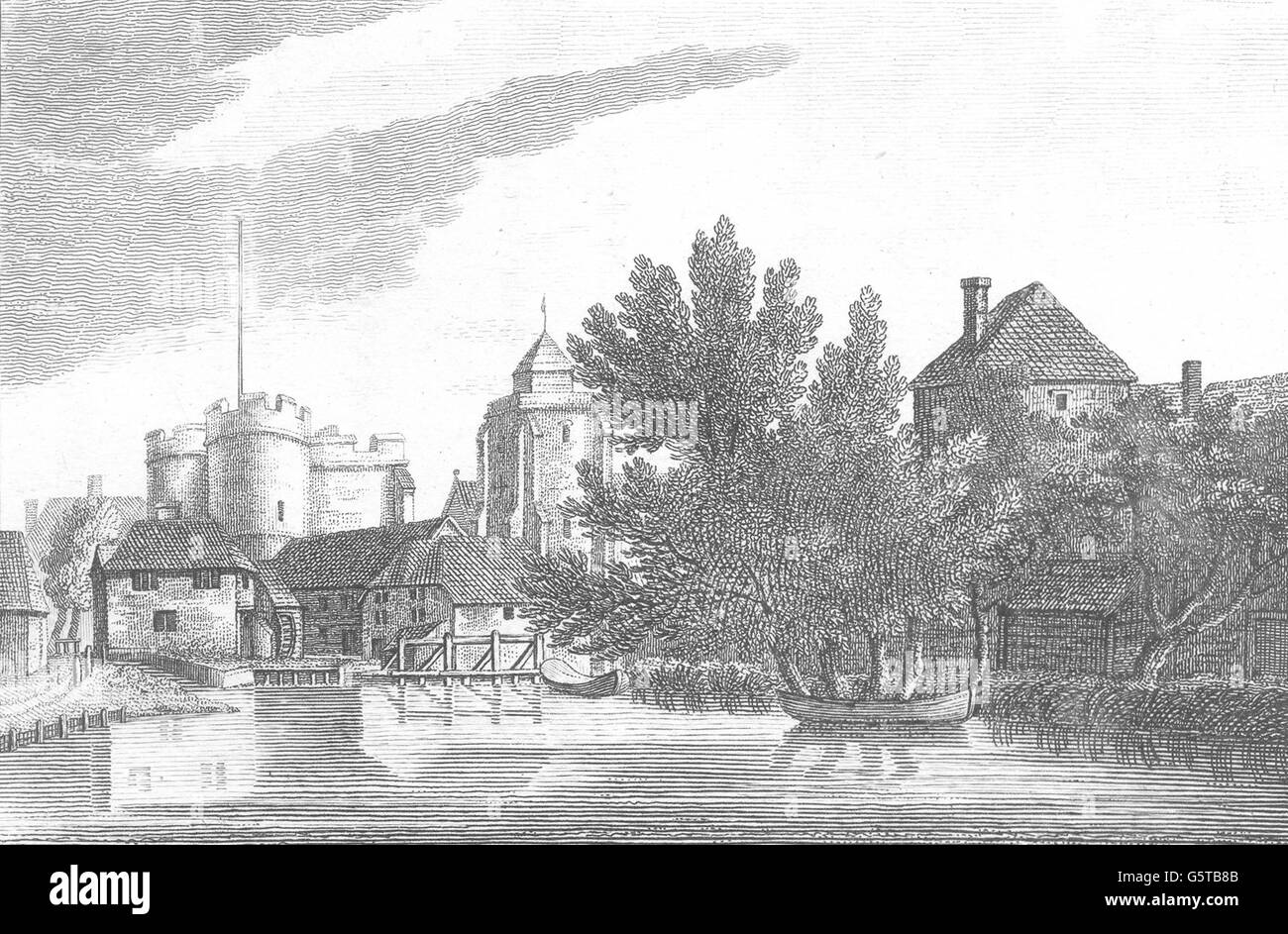 KENT: West Gate, Canterbury, antique print 1784 Stock Photo