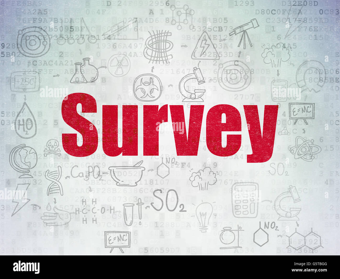 Science concept: Survey on Digital Data Paper background Stock Photo ...
