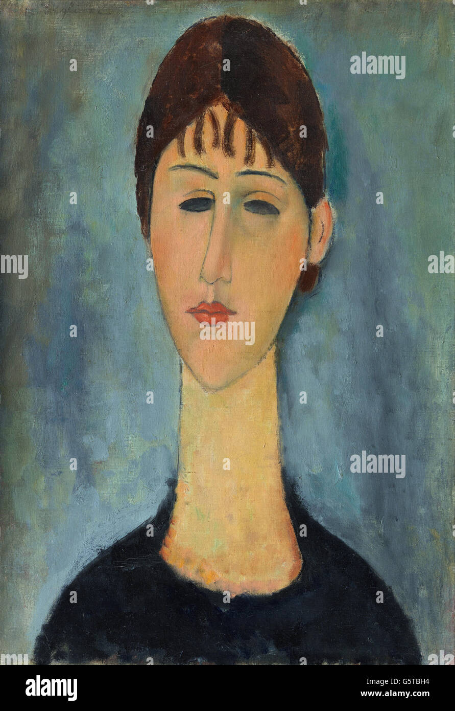 Amedeo Modigliani - Portrait of Mme Zborowska Stock Photo