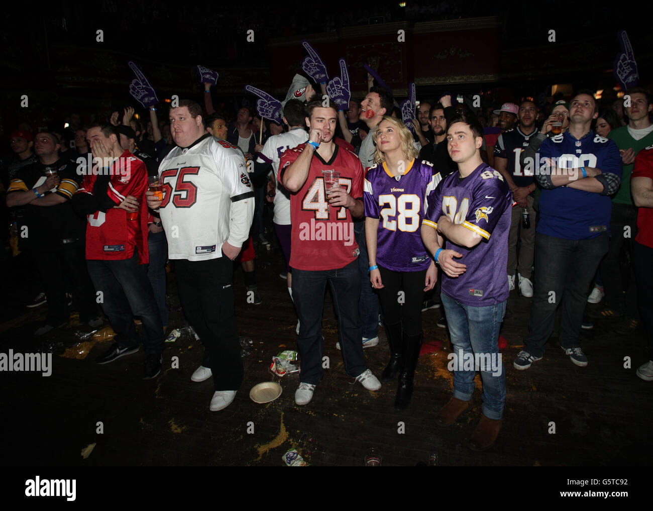 Fans Watching The Game On A Giant Screen High Resolution Stock ...