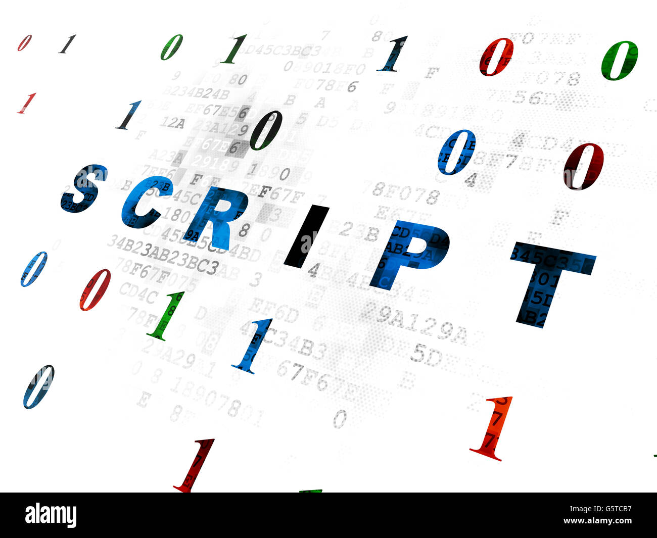 Programming concept: Script on Digital background Stock Photo - Alamy