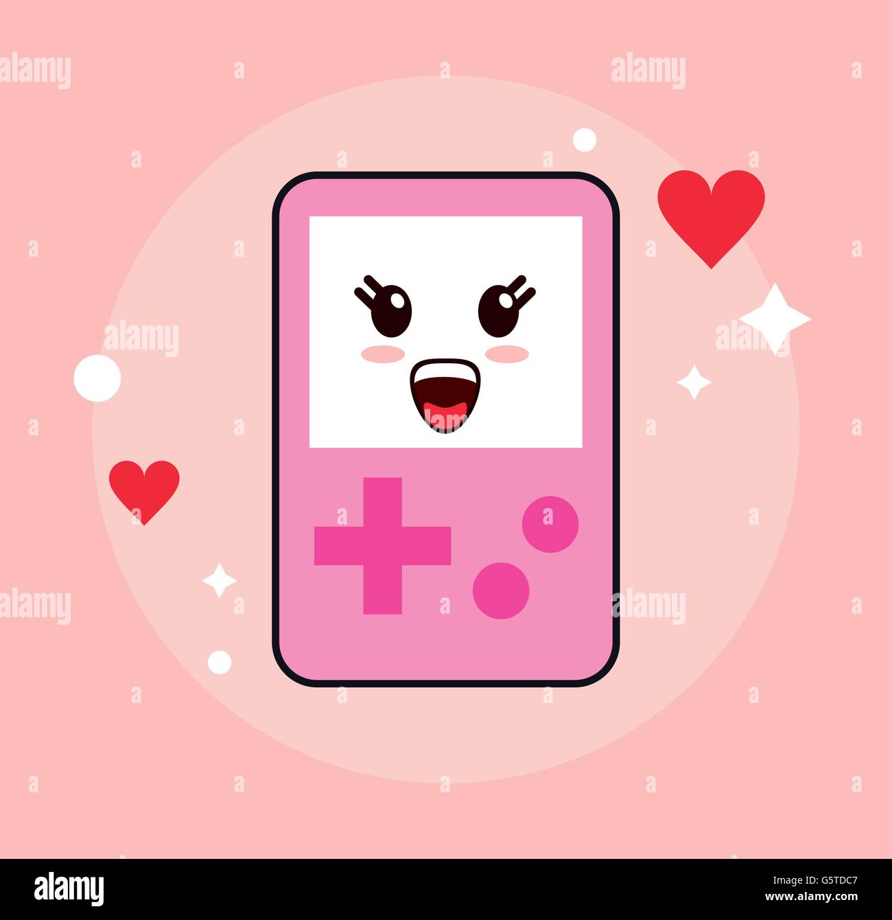 Kawaii icon. Game control Cartoon design. Vector graphic Stock Vector ...