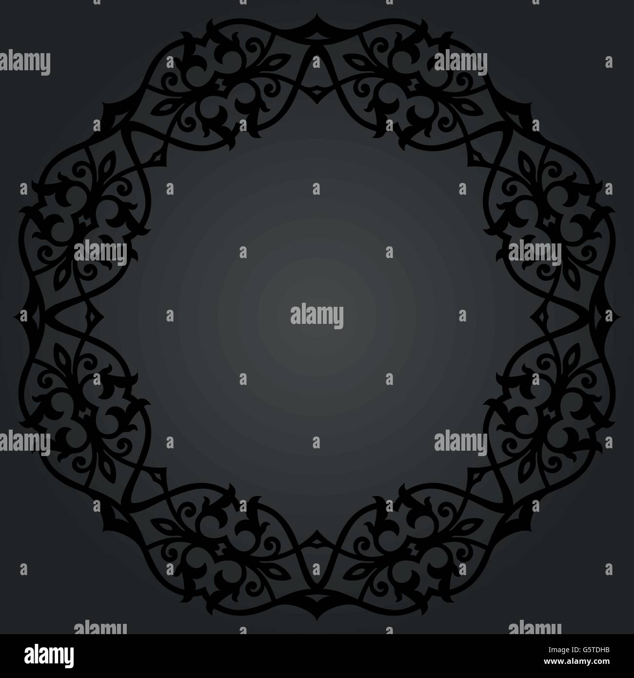 Floral Modern Vector Round Frame Stock Vector Image & Art - Alamy