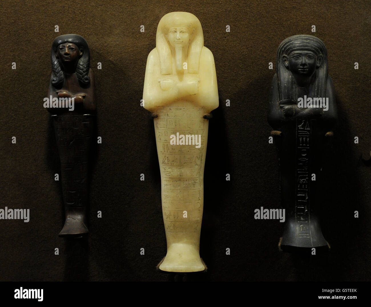Ancient Egypt. Ushabtis. Funerary figurine. The State Hermitage Museum. Saint Petersburg. Russia. Stock Photo