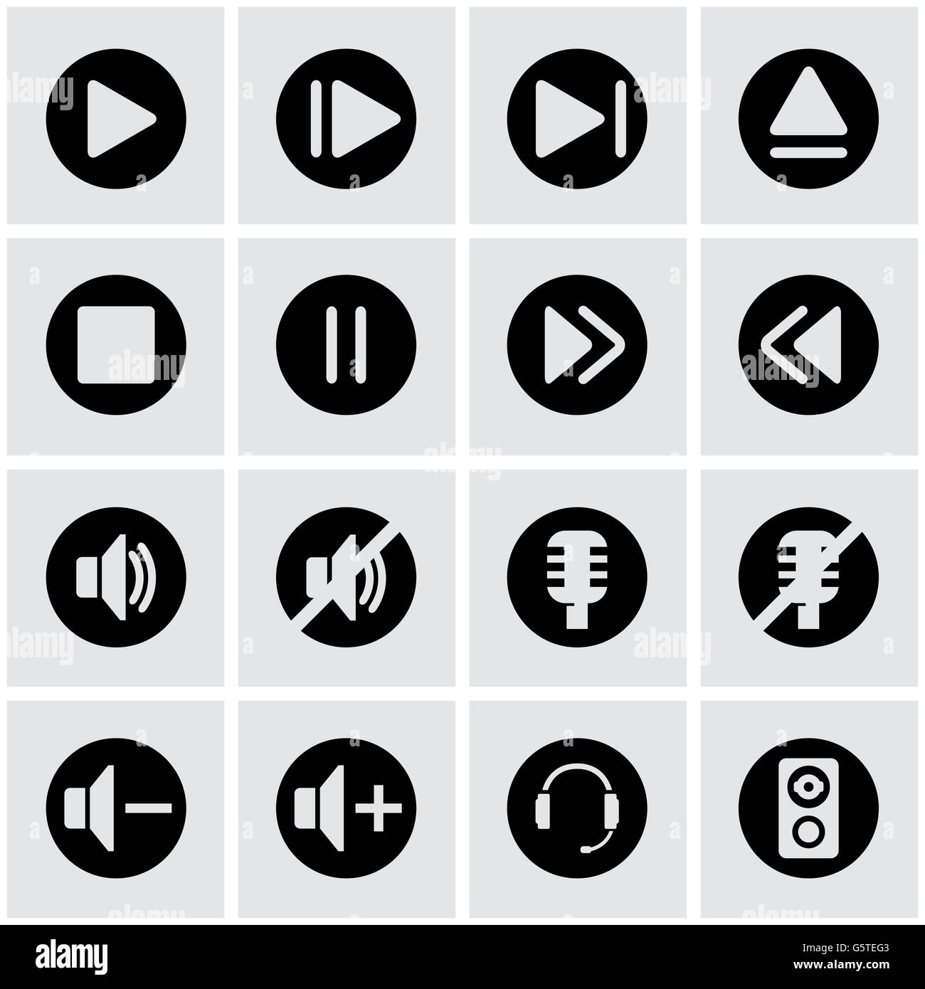 Vector black sound icon set Stock Vector Image & Art - Alamy