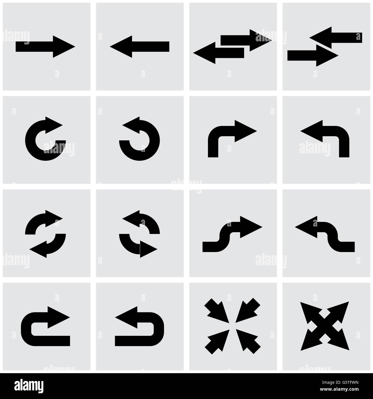 Vector black arrows icon set Stock Vector Image & Art - Alamy