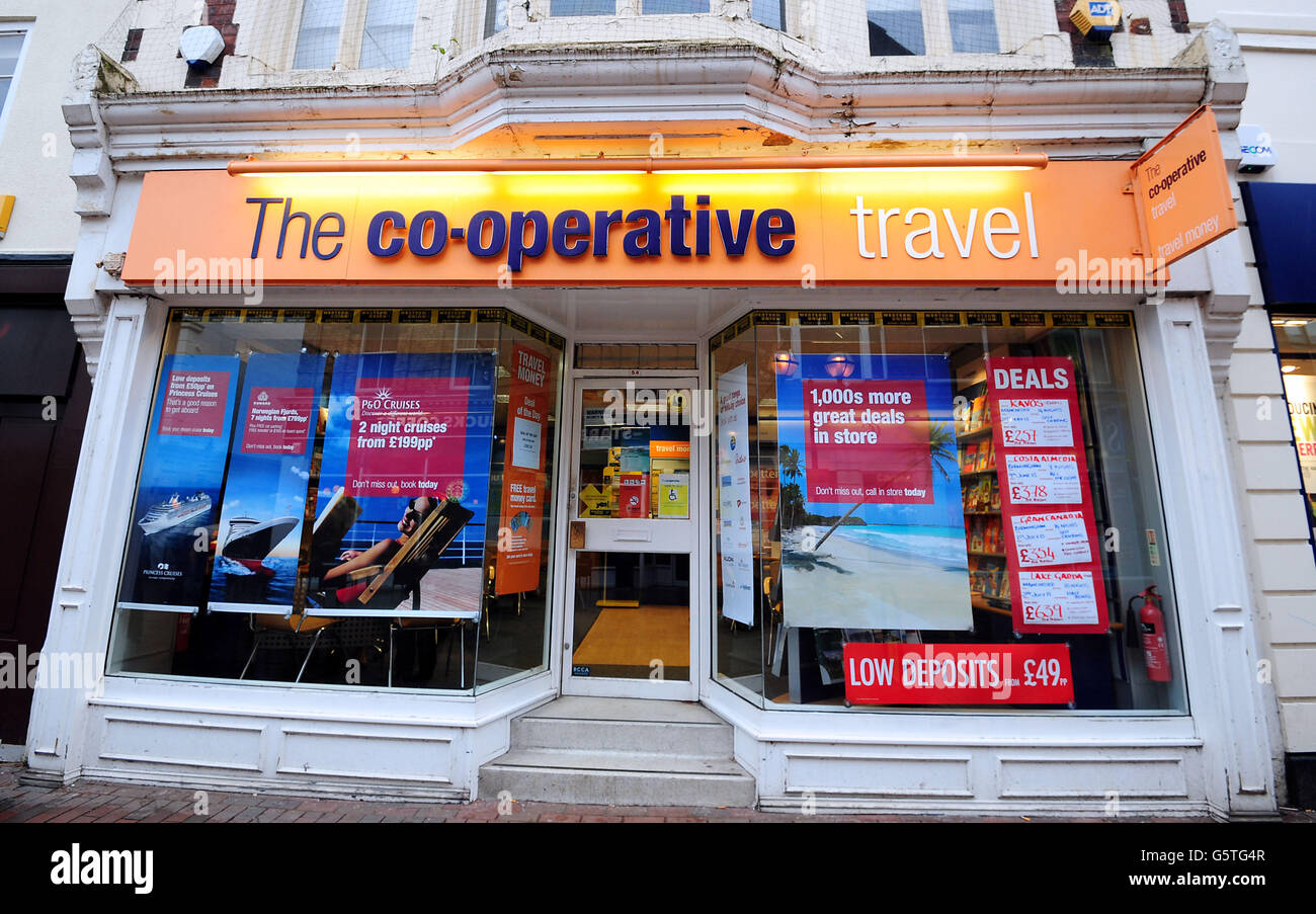 The Co-Operative Travel shop stock Stock Photo