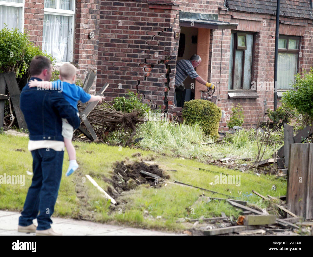 Car crash in Liverpool Stock Photo Alamy