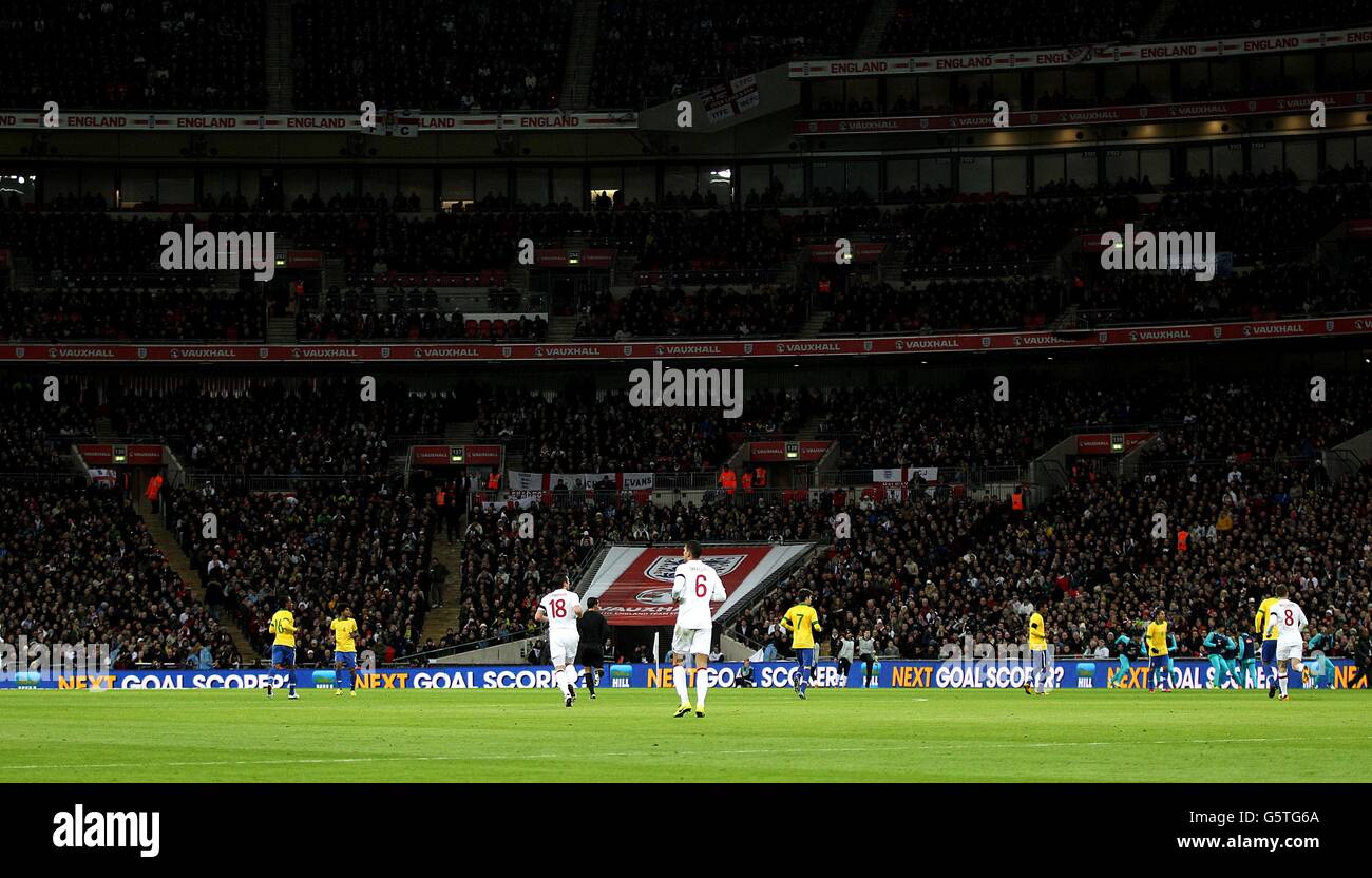 Soccer - International Friendly - England v Brazil - Wembley Stadium Stock Photo