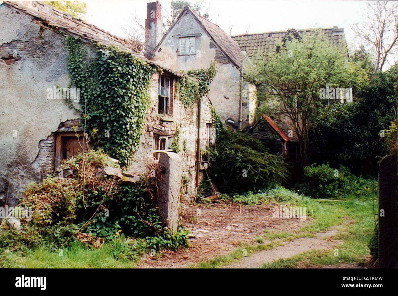 Bromley Farm, Downend, near Bristol, before restoration. The Scudamore family has owned the farm - parts of which date back to the 11th century - for almost sixty years and after it closed down as a market garden in the mid-nineties. *... and Mr and Mrs Bailey-Scudamor decided to restore it to its former glory themselves. Stock Photo