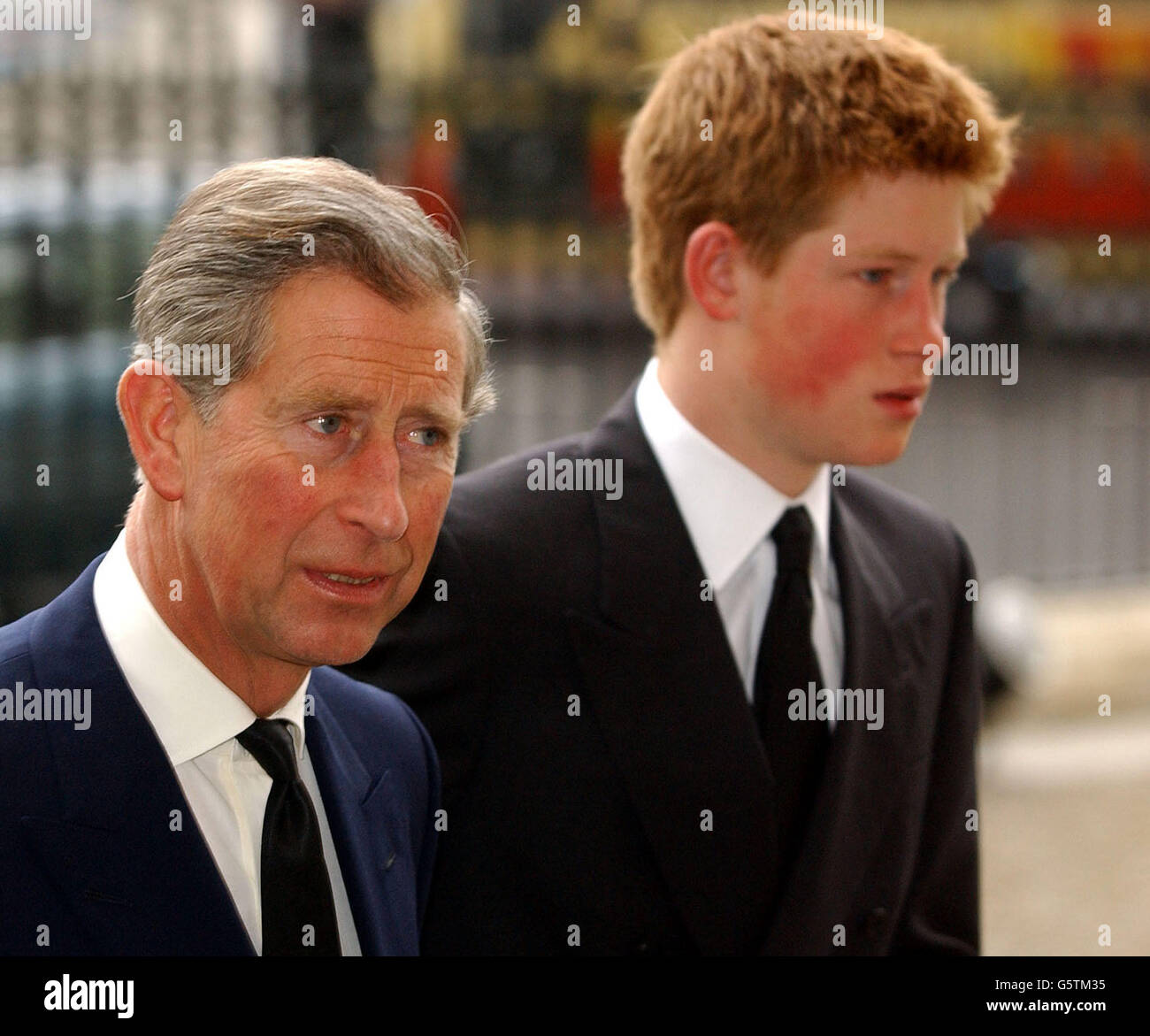 Princess Margaret memorial/Charles & Harry Stock Photo