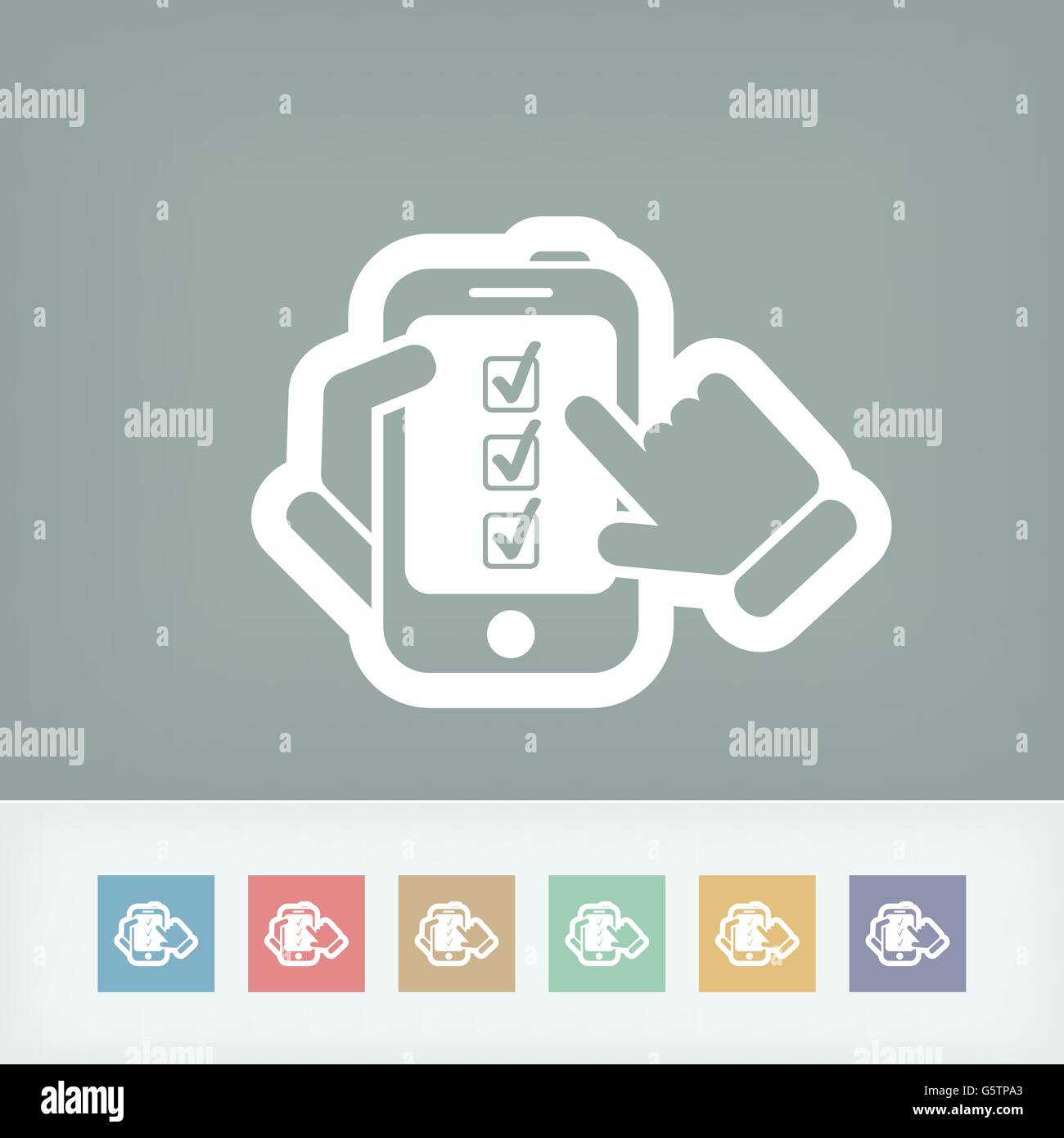 Menu Check Marks Checkmark menu on smartphone Stock Vector Image & Art - Alamy