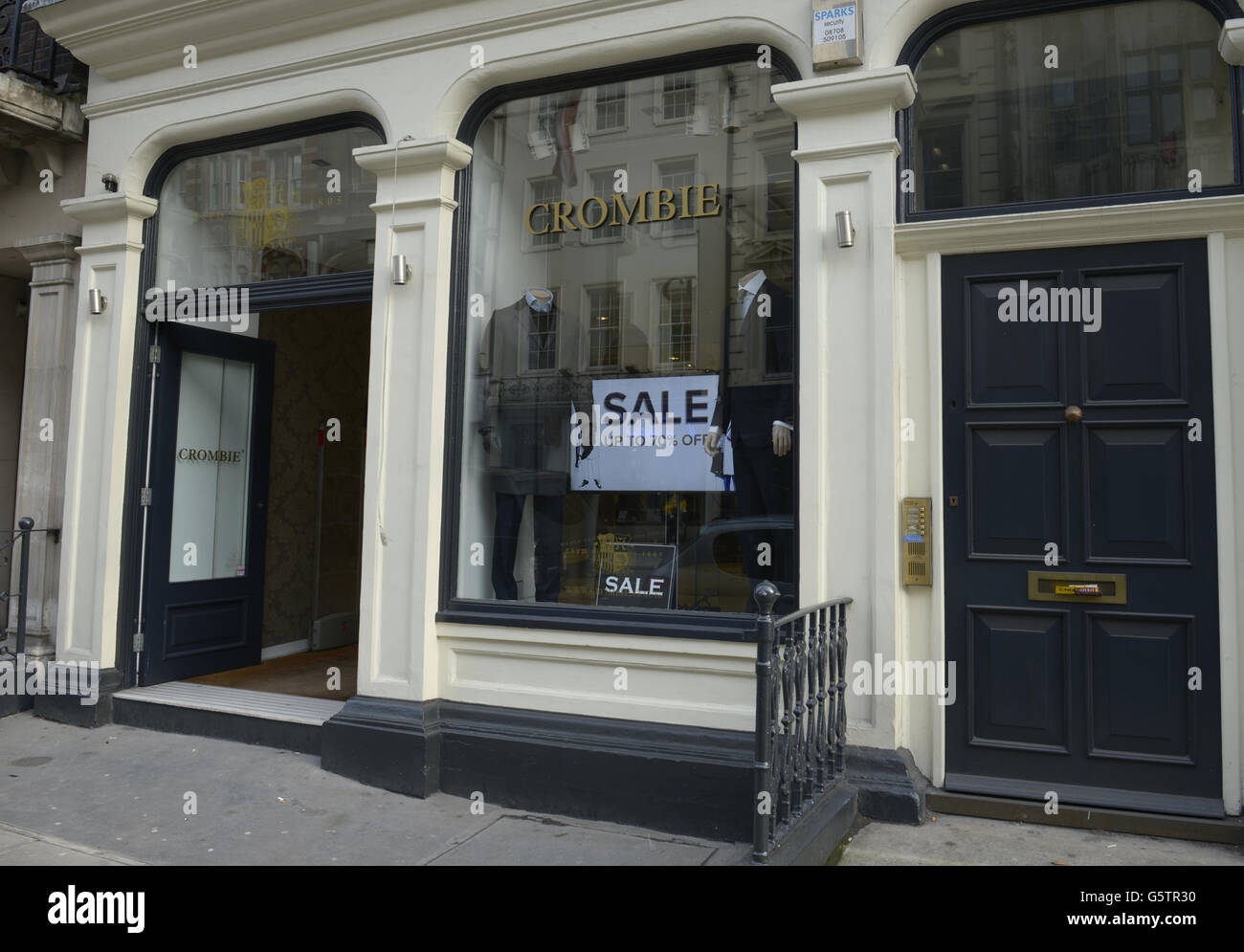 Stock image of the Crombie shop in Conduit Street London Stock Photo Alamy