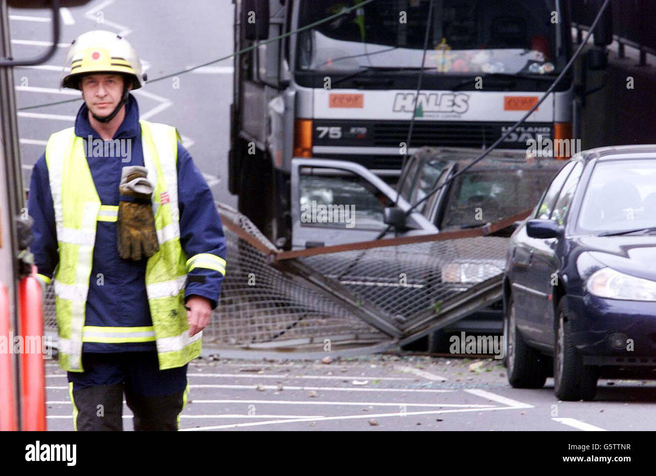 The scene of the rail crash, Potters Bar, Hertfordshire. A West Anglia
