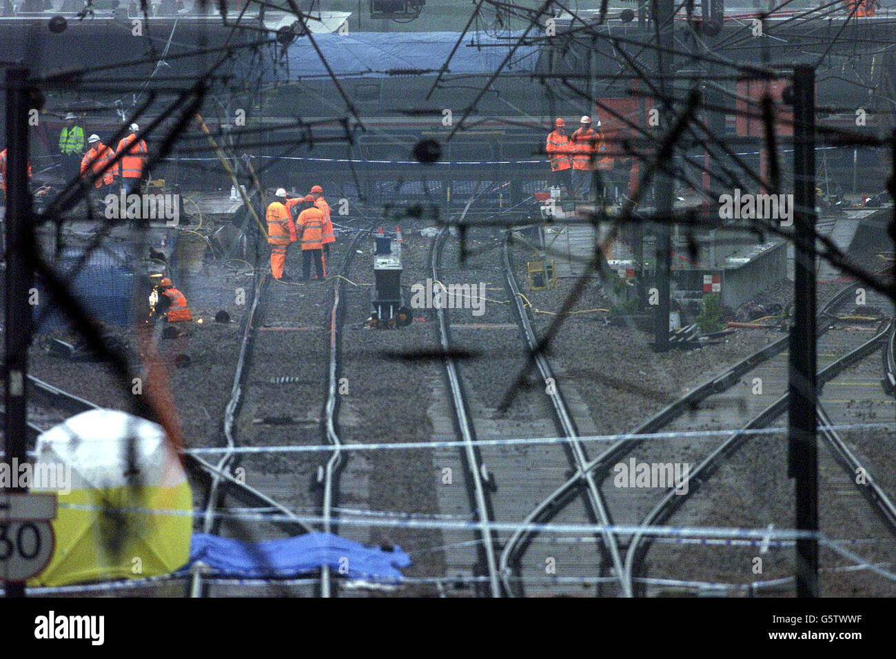 Potters Bar train crash Stock Photo Alamy