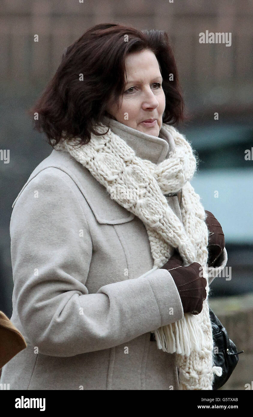 Louise Leggatt leaves Maidstone Crown Court in Maidstone, Kent, where her former boyfriend Brian Fraser faces charges relating to the attempted murder of her last year. Stock Photo