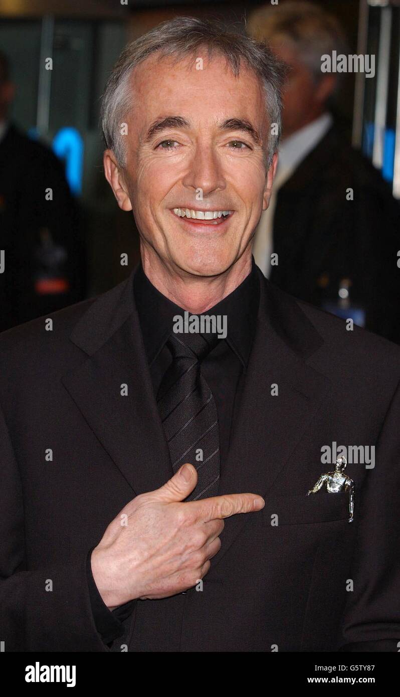 Anthony Daniels, who plays C3PO arrives for the charity premiere of Star Wars: Episode II - Attack of the Clones at The Odeon Leicester Square in London. Stock Photo