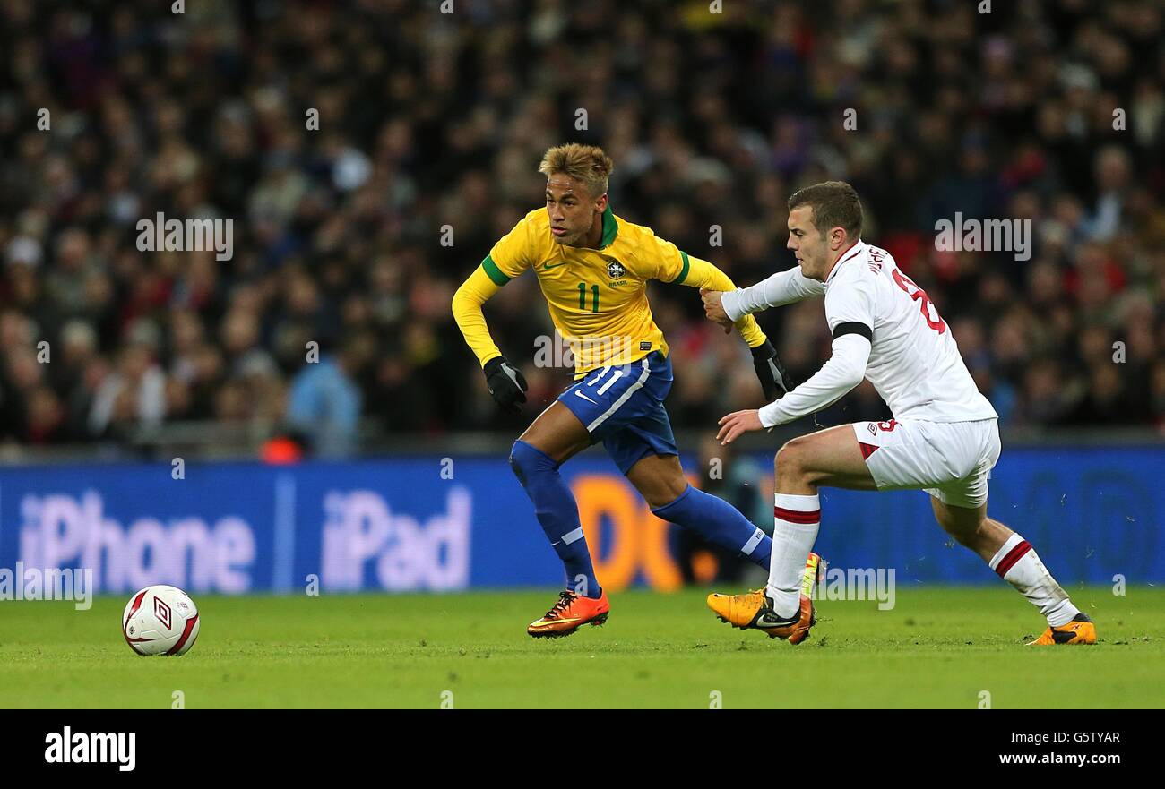 Soccer - International Friendly - England v Brazil - Wembley Stadium Stock Photo