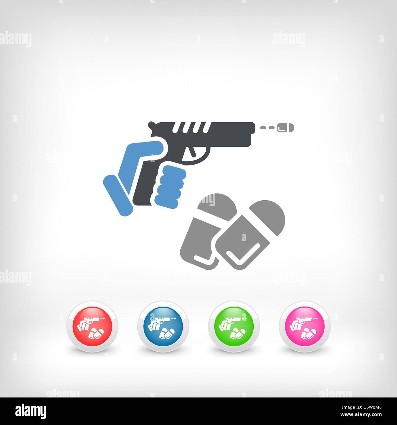 Hand firing hand gun Stock Vector Images - Alamy