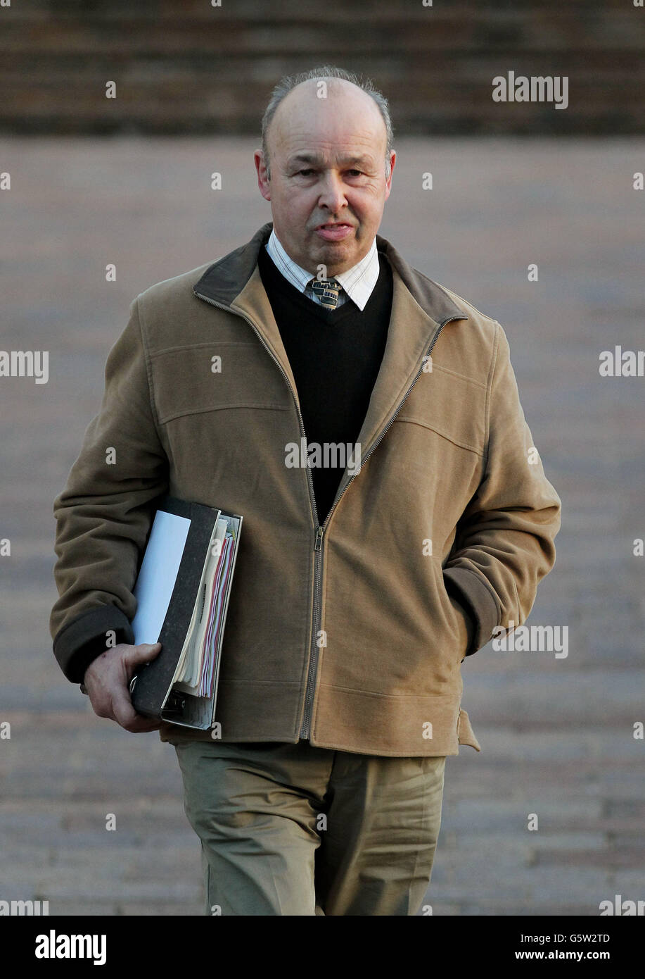 Brian Fraser leaves Maidstone Crown Court in Maidstone, Kent, where he faces charges relating to the attempted murder of his former girlfriend Louise Leggatt. Stock Photo