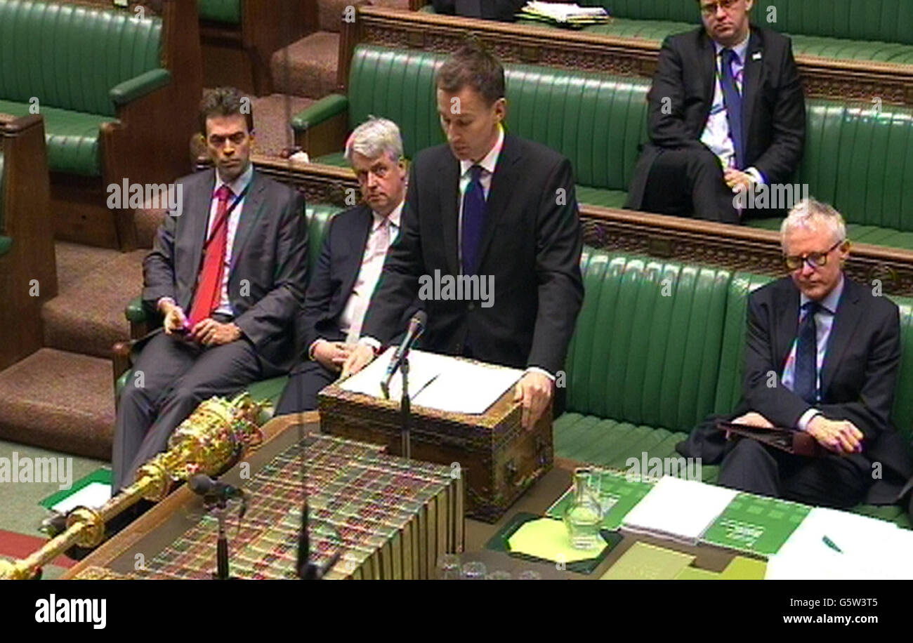 Health Secretary Jeremy Hunt gives a statement on the South London ...