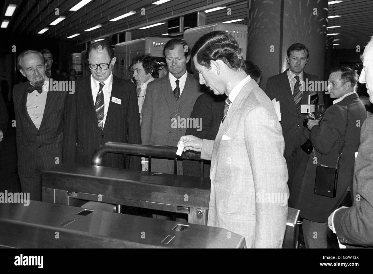 Royalty - Prince Charles - Charing Cross Underground Station, London. 87m Jubilee Line. Stock Photo