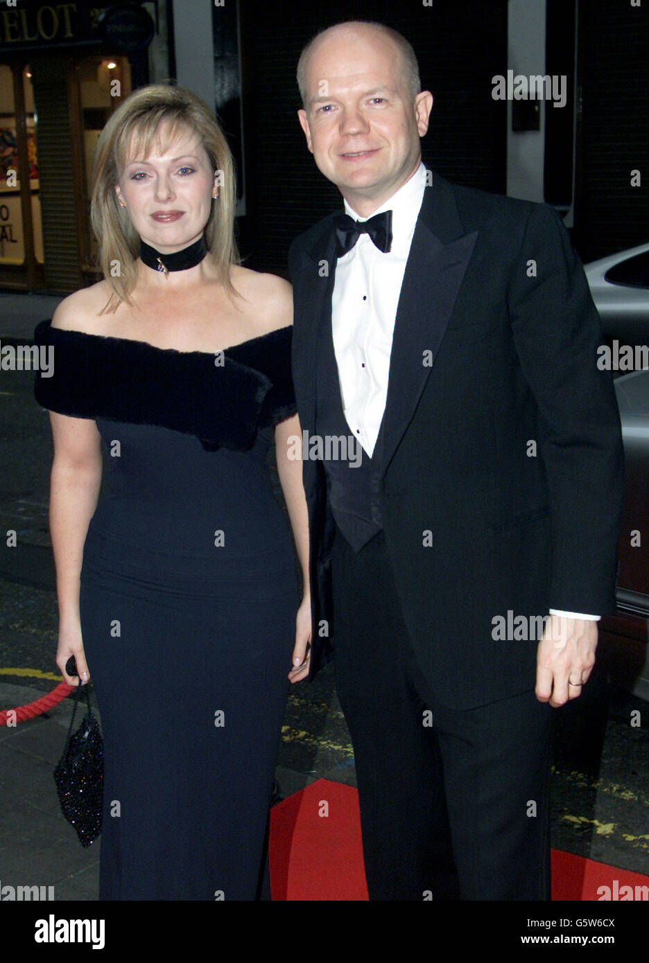 William and Ffion Hague arriving at Quaglinos in London for a sports dinner in aid of Action on Addiction. Stock Photo