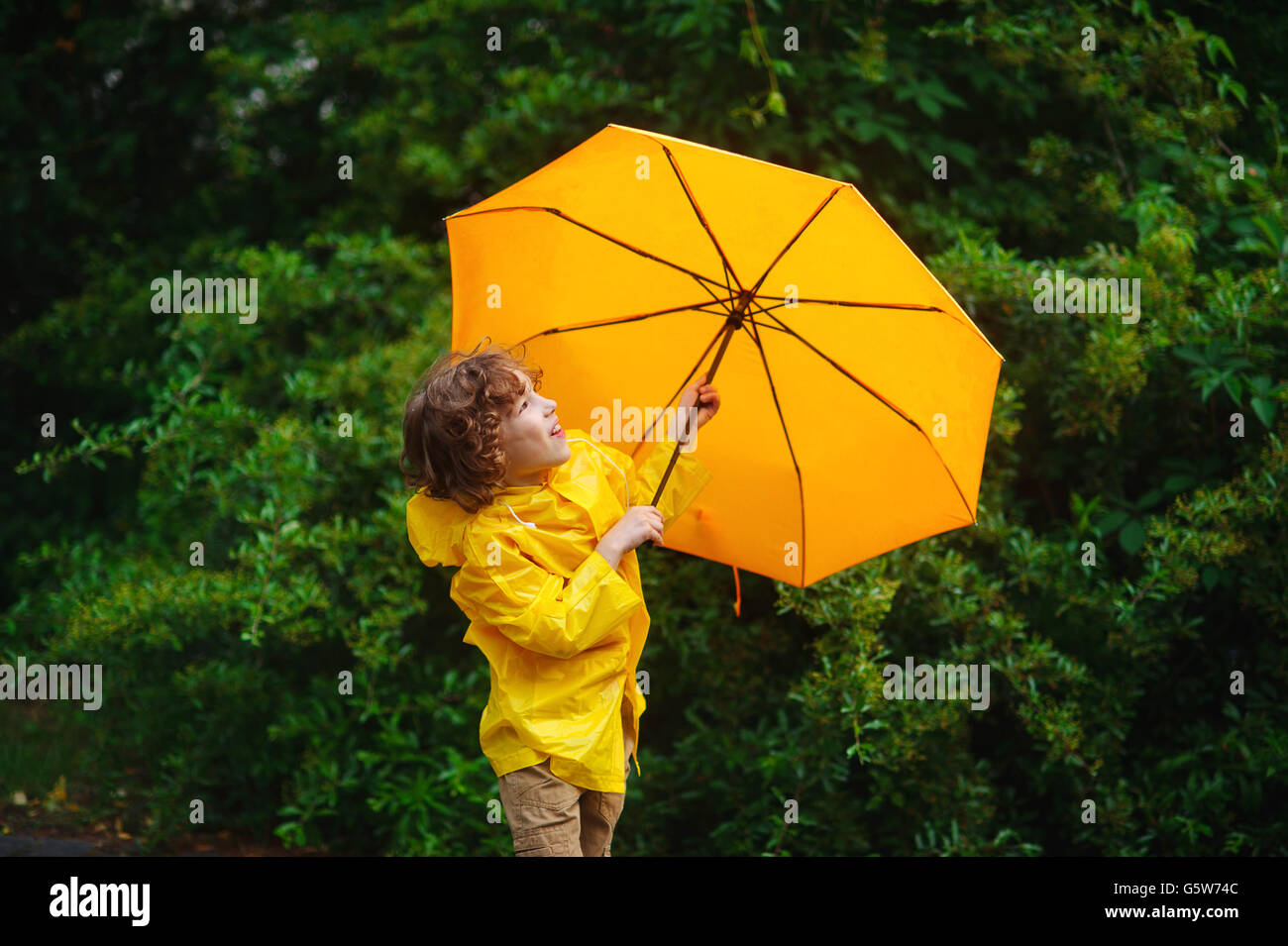 yellow slicker raincoat