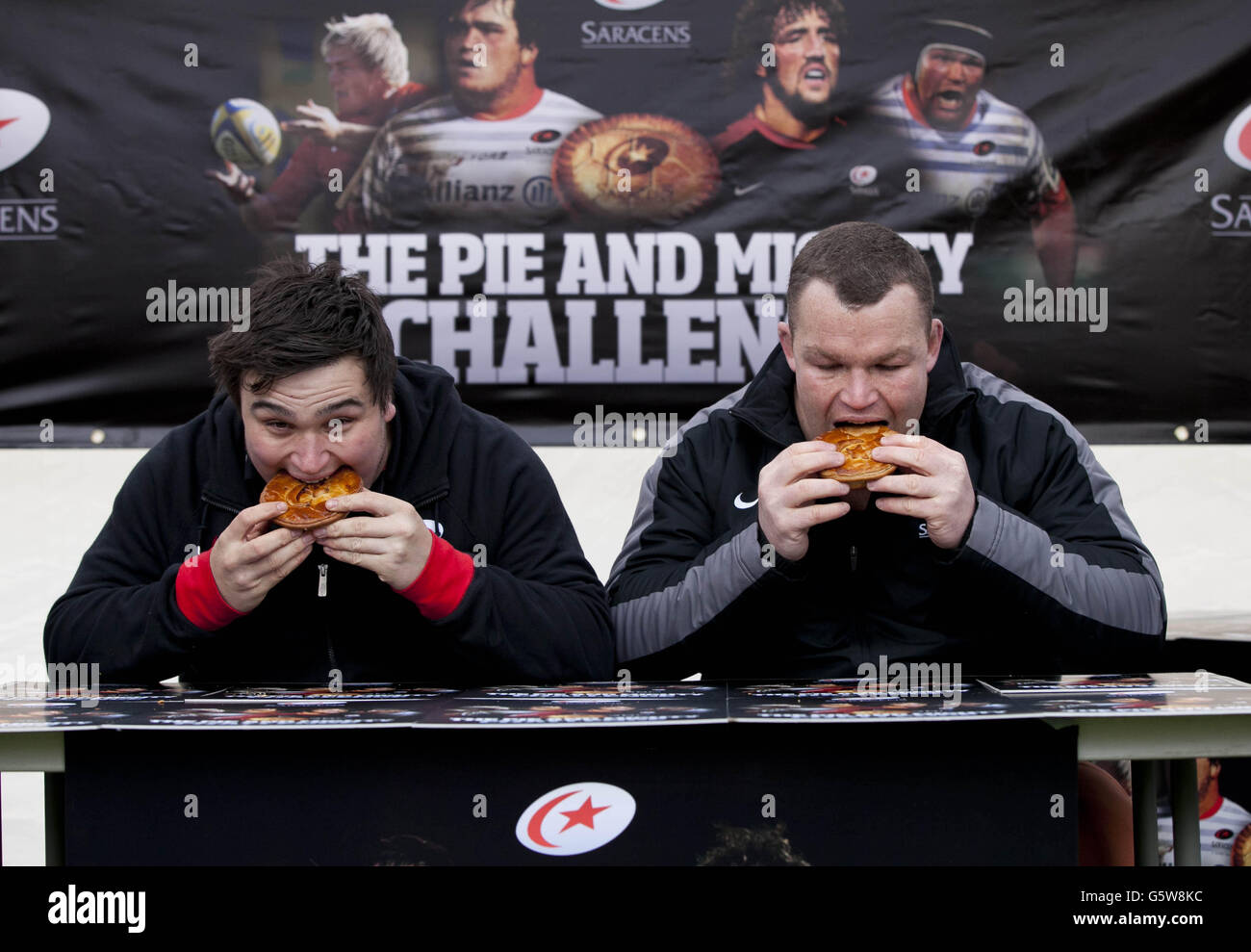Jamie Steven Rugby International rugby stars Jamie George (left) and Matt Stevens (right ...