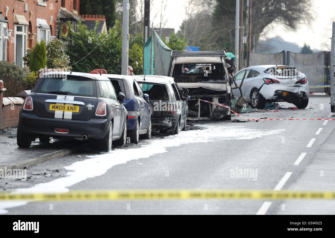 Salford double death crash Stock Photo Alamy