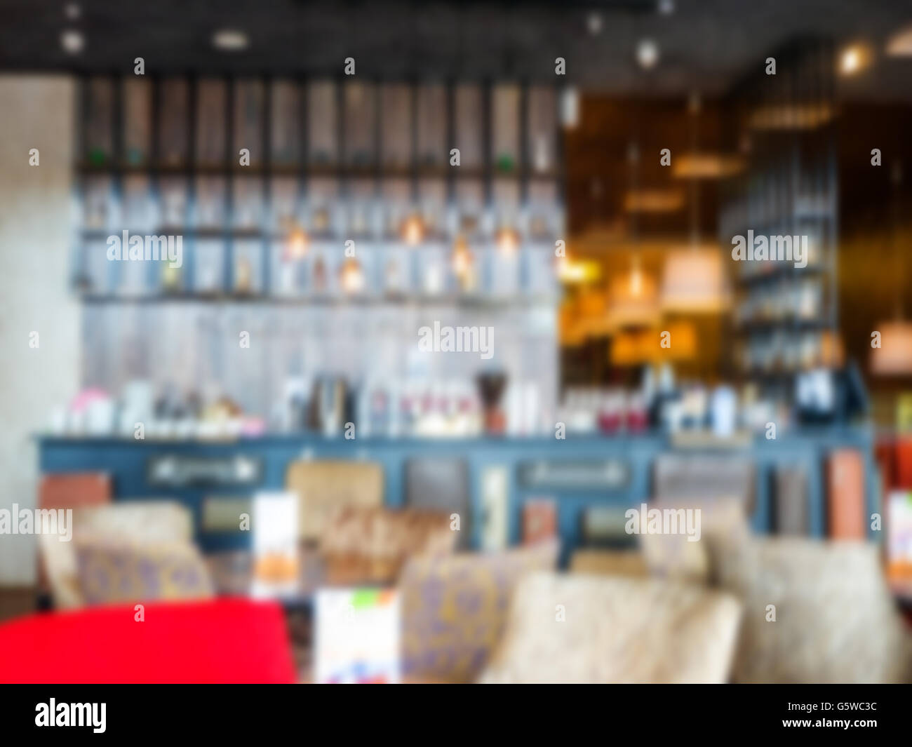 Blurred coffee shop or cafe as background Stock Photo