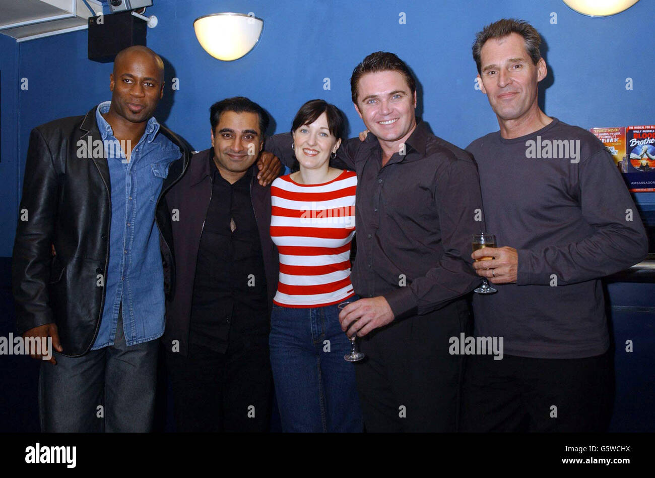 (L-R) Nicholas Bailey,Sanjeev Bhaskar, Kacey Ainsworth, Alex Ferns and ...