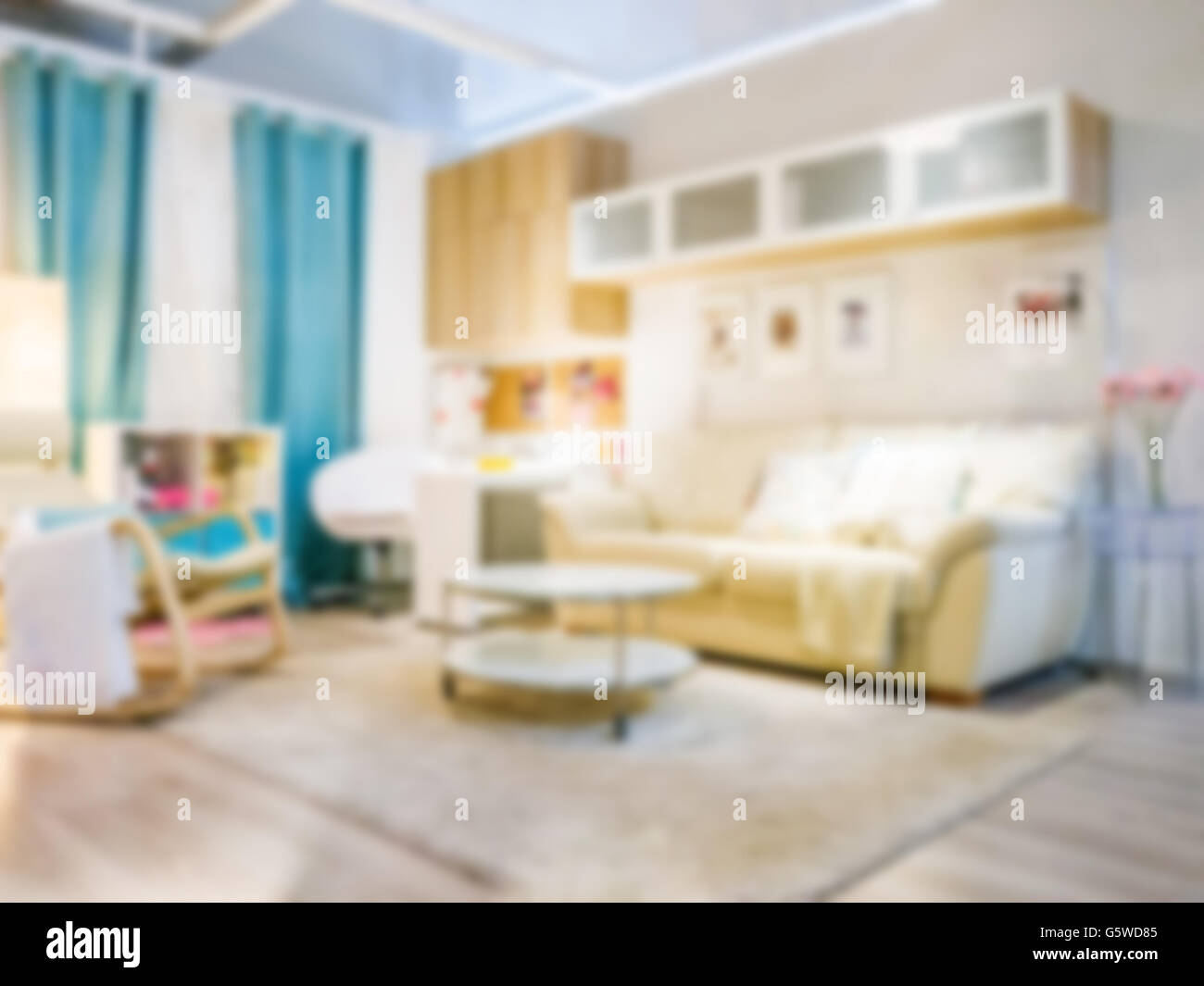 Blurred living room background furniture hires stock photography and images Alamy