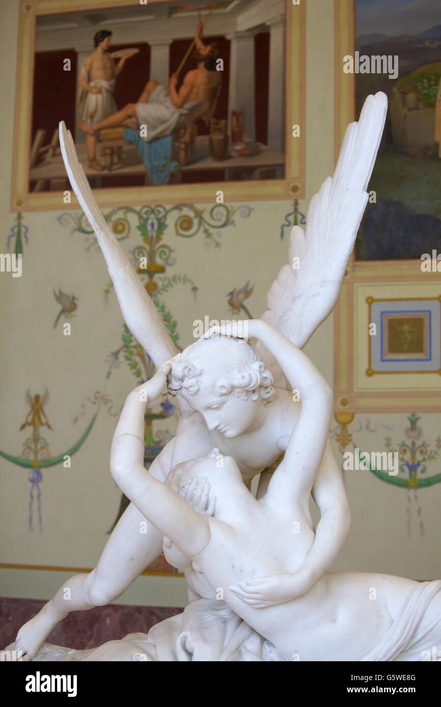 Cupid and Psyche, by Antonio Canova, 1796, Hermitage State Museum, Saint Petersburg, Russia Stock Photo