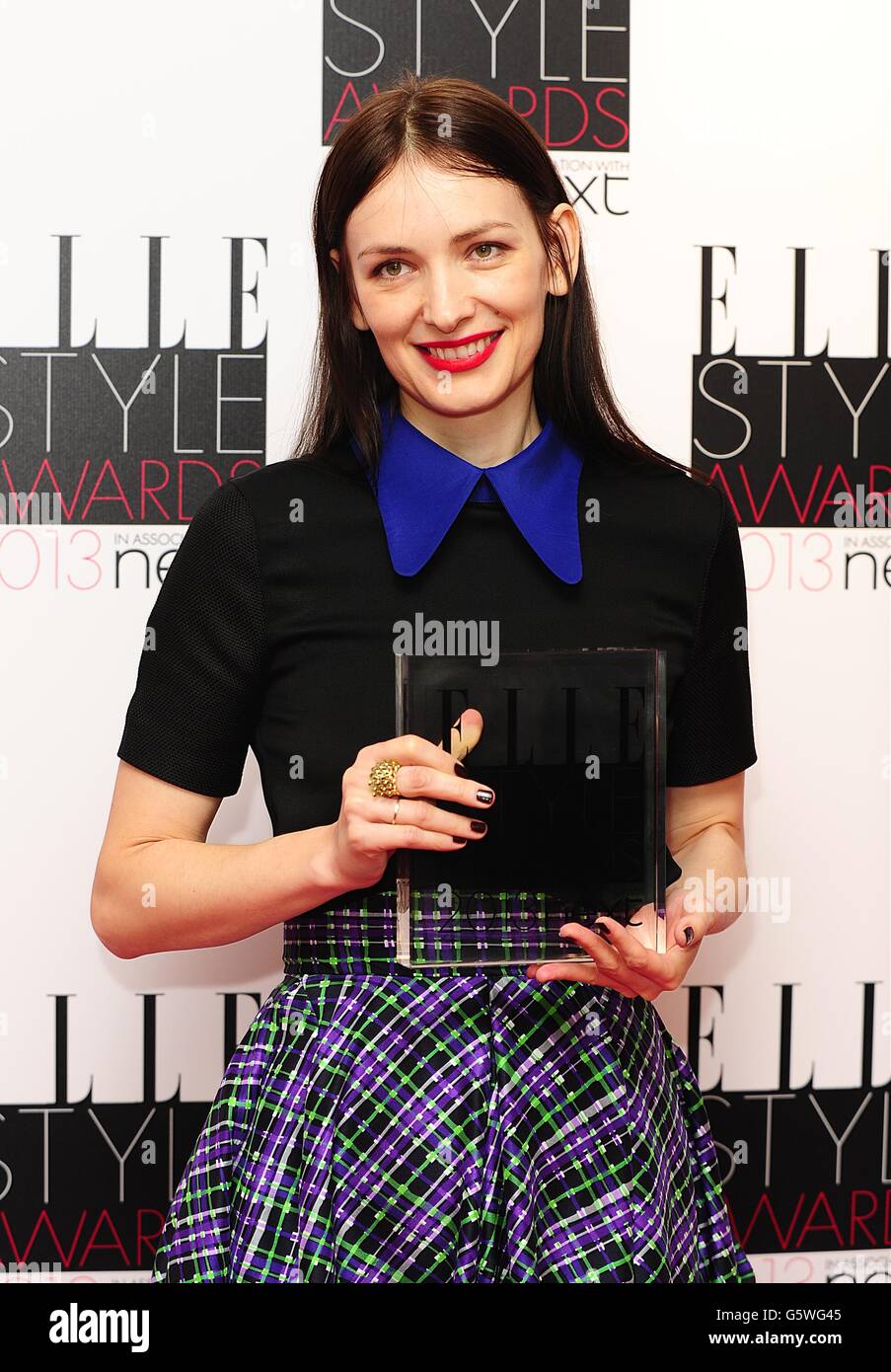 Red Carpet Fashion Award Winner Roksanda Ilincic at the 2013 Elle Style Awards at The Savoy Hotel in central London. Stock Photo