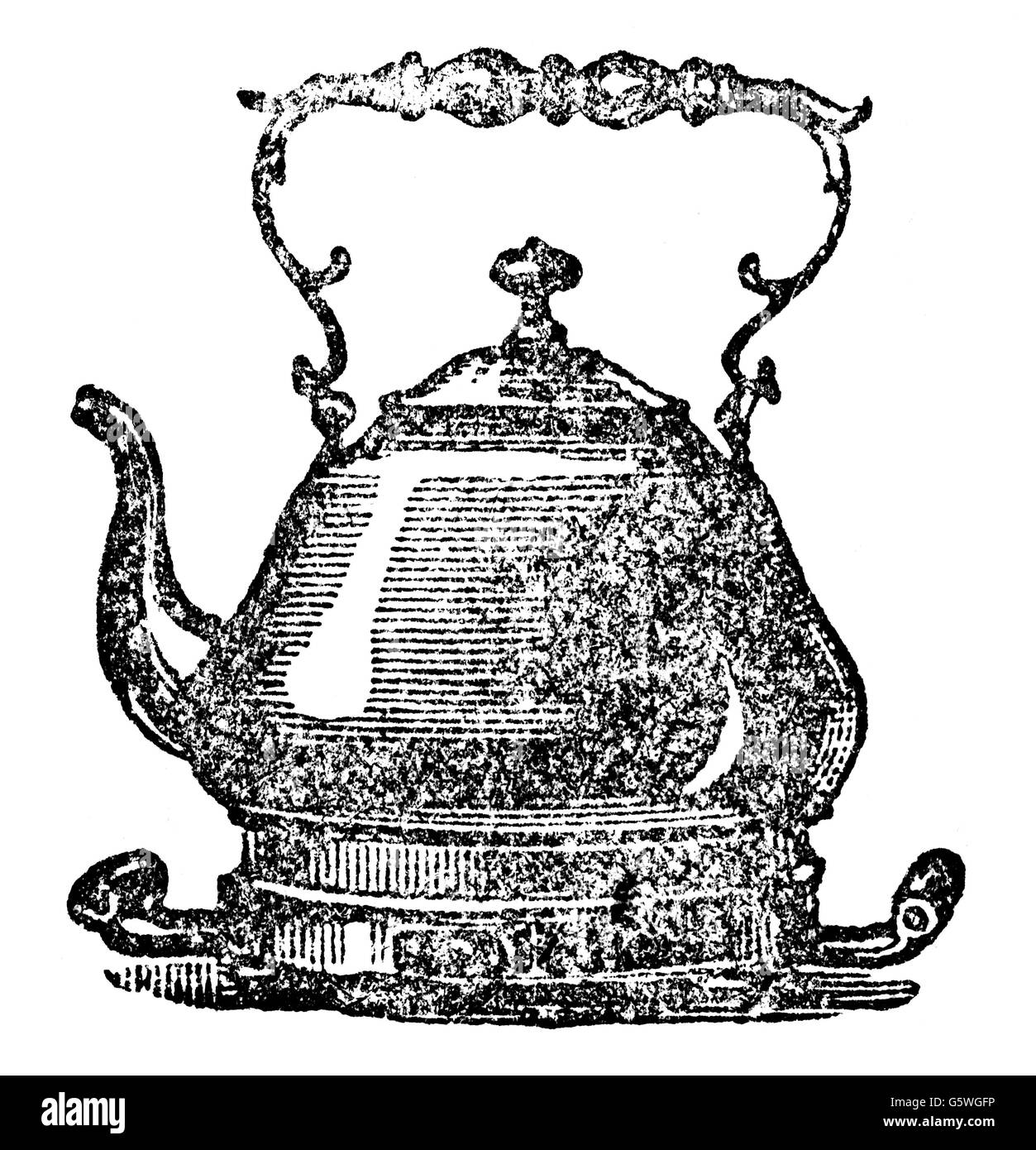 Tea kettle engraving hires stock photography and images Alamy