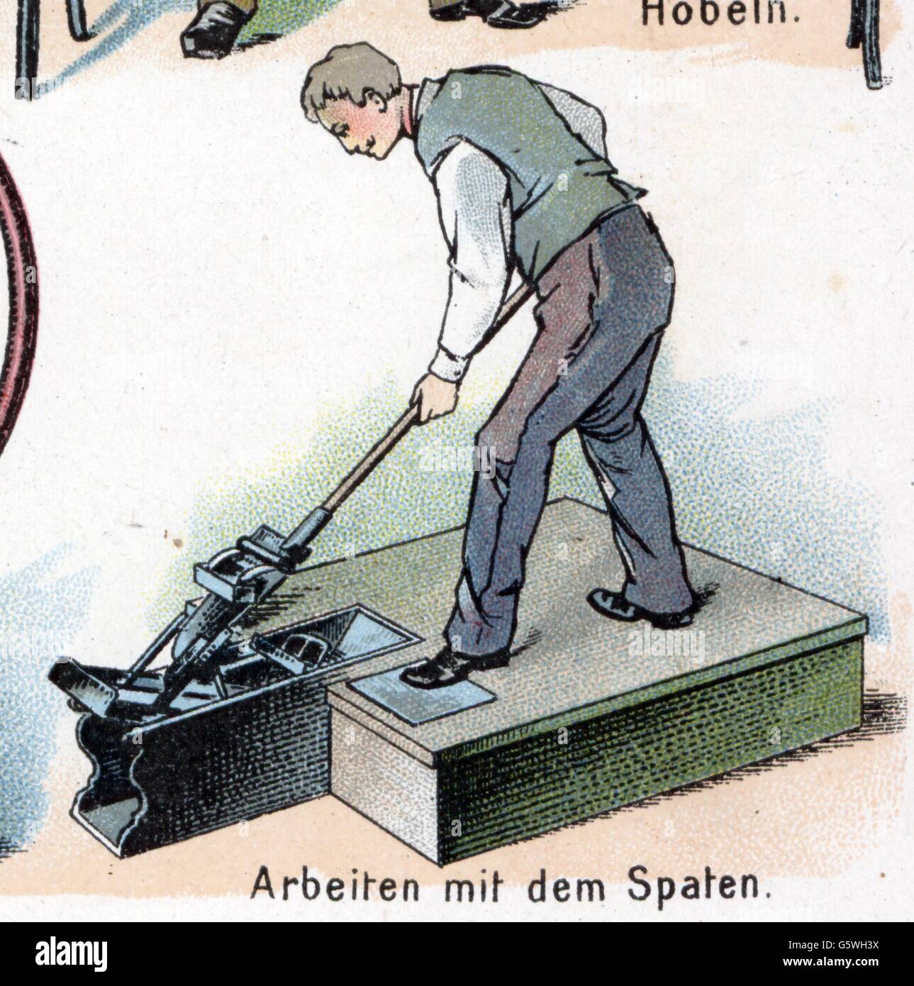 medicine, treatment, therapy, medical gymnastics, with spade apparatus