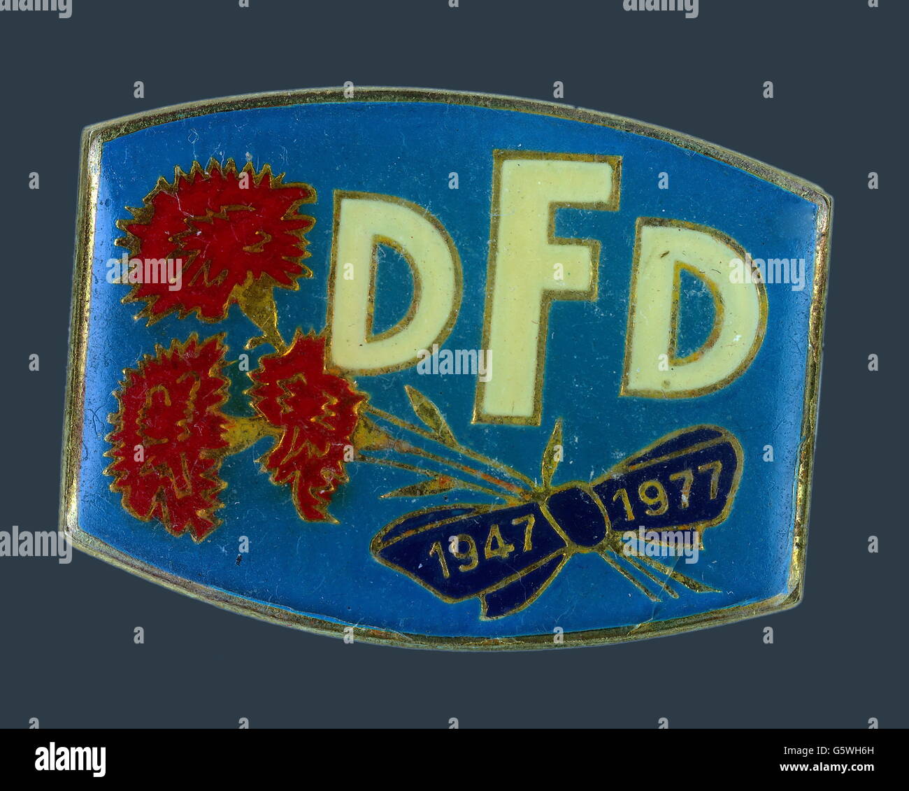 decorations, Germany, East-Germany, Democratic Women's League of Germany (DFD), 30 years anniversary, sticker, 1977, Additional-Rights-Clearences-Not Available Stock Photo